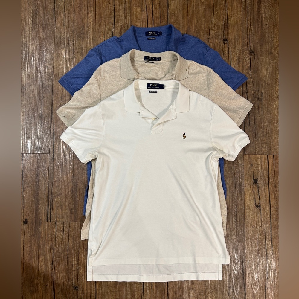 Lot of 3 Polo Ralph Lauren Polos - Size L
